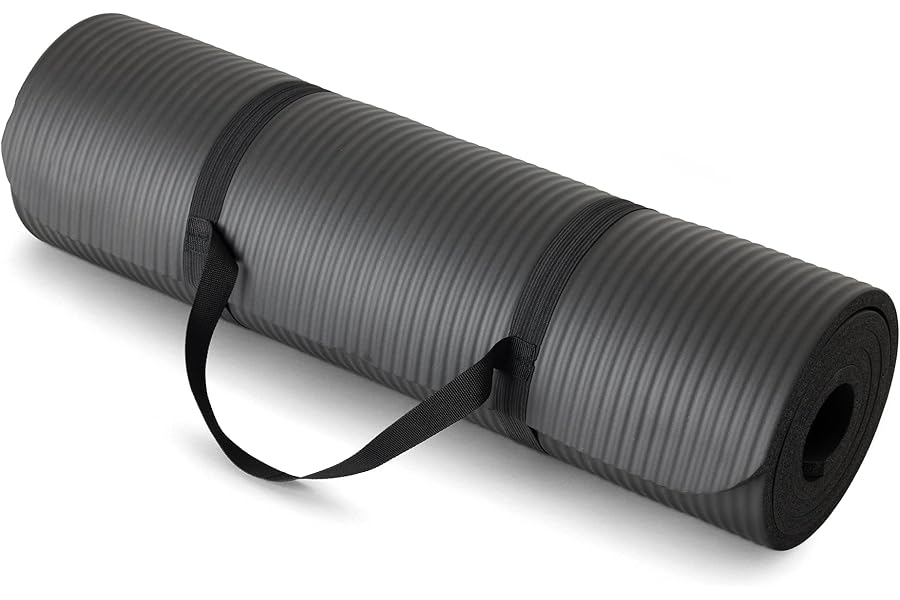 Amazon Basics Extra Thick Exercise Yoga Mat with Carrying Strap