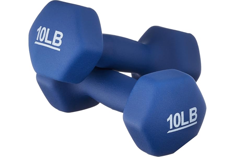 Amazon Basics Neoprene Dumbbell Hand Weights for Exercise and Muscle Toning