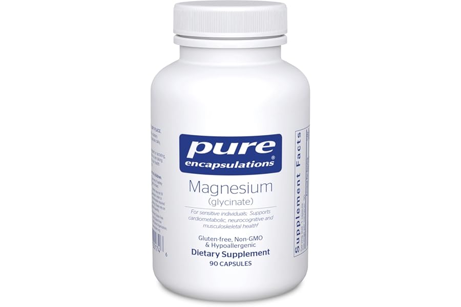 Pure Encapsulations Magnesium (Glycinate) - Supplement to Support Stress Relief, Sleep, Heart Health, Nerves, Muscles, and Metabolism* - with Magnesium Glycinate - 90 Capsules