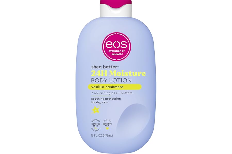 קרם גוף eos וניל קשמיר – לחות 24 שעות, 16oz