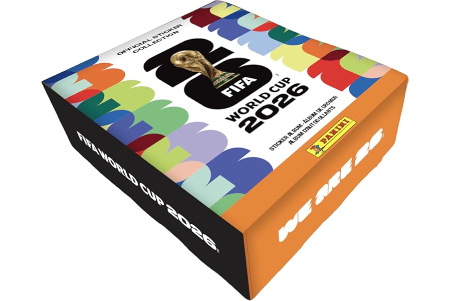 2026 FIFA World Cup Sticker Collection - Amazon Exclusive Collectors Bundle - Hardcover Album + Tin with 50 Sticker Packs