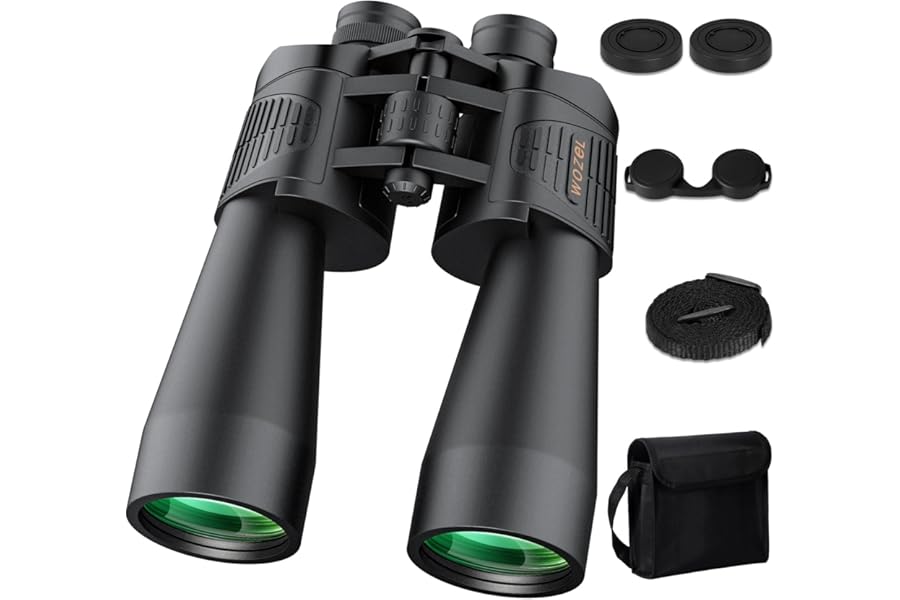 20x70 Binoculars for Adults High Powered - WOZEL HD Bird Binoculars with Clear Low Light Vision - Powerful Binocular for Bird Watching Hunting Travel Outdoor Hiking - Christmas Birthday Gifts for Men