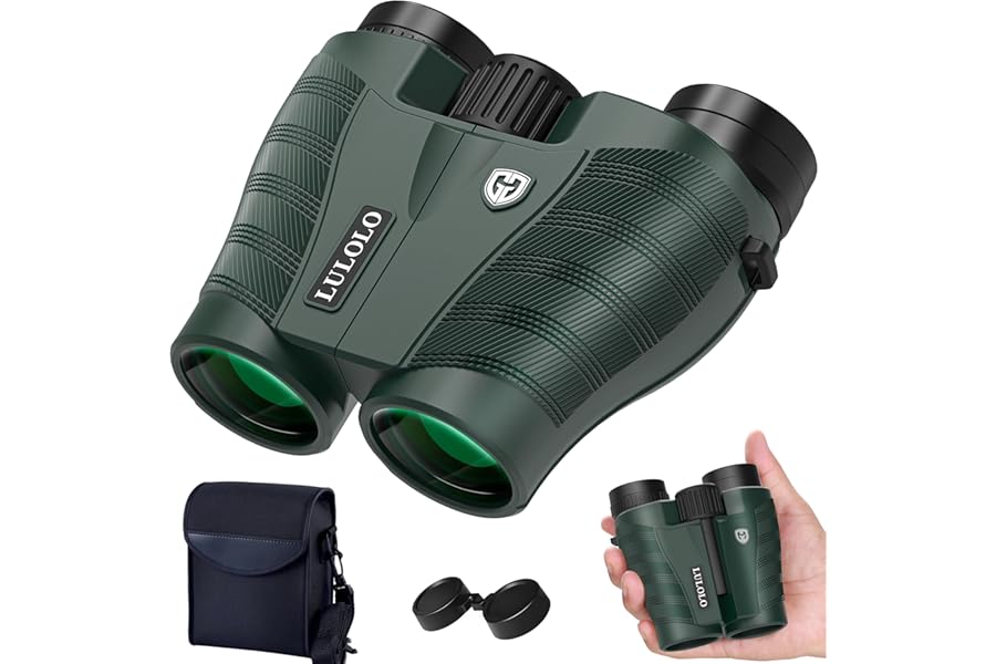 25x32 UHD Compact Binoculars for Adults High Powered - Large View Binoculars with Clear Low Light Vision - Super Bright Lightweight & Waterproof Binocular for Bird Watching Travel Hunting