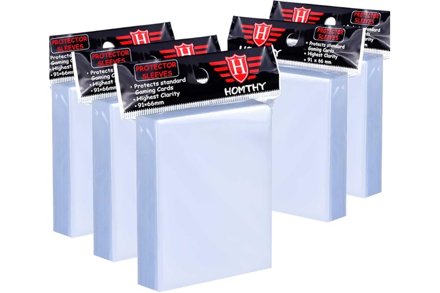 500 Counts Card Sleeves for Trading Cards, Soft Penny Card Sleeves Clear Plastic Card Protectors Fit for Baseball Card, Sports Cards, MTG Game Card Standard Cards