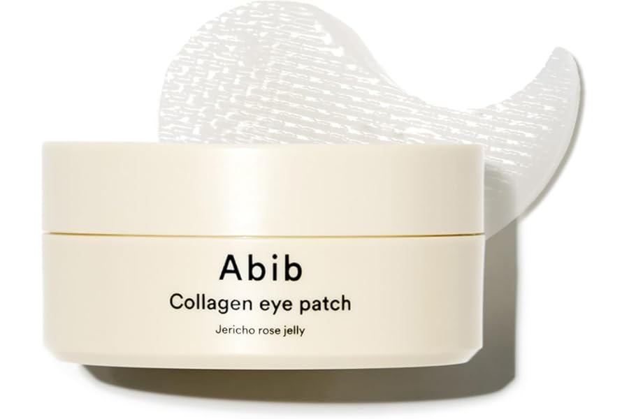 Abib Collagen Peptide Eye Patches for Wrinkles & Fine Line with Jericho Rose Jelly, 60 Count, Korean Skin Care