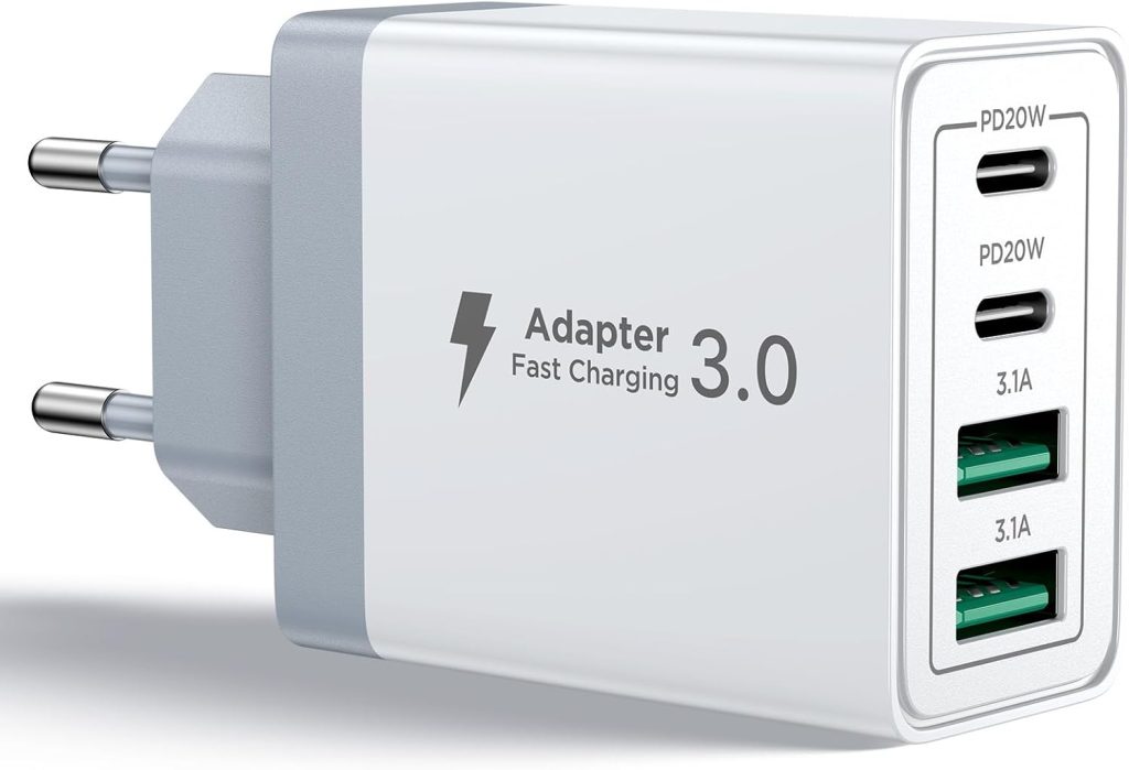 Aioneus Chargeur USB C 40W 4 Ports Rapide PD+QC 3.1A