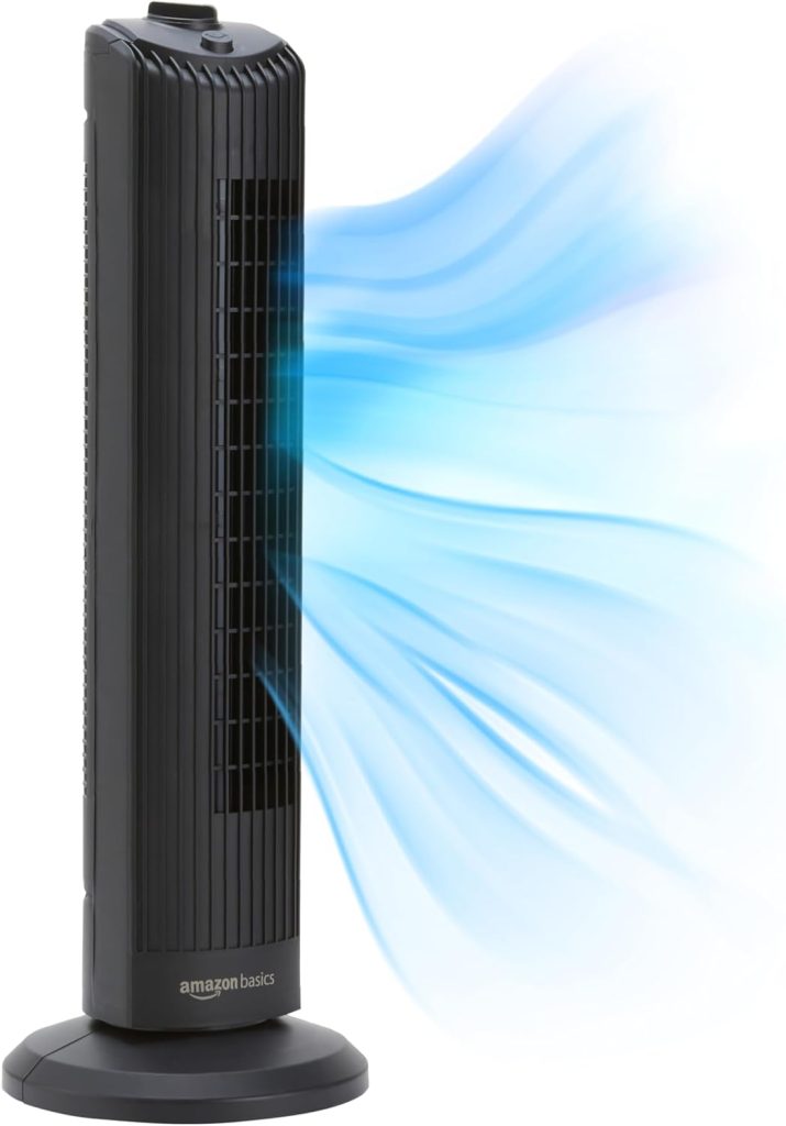 Amazon Basics Ventilateur Tour Oscillant 71 cm