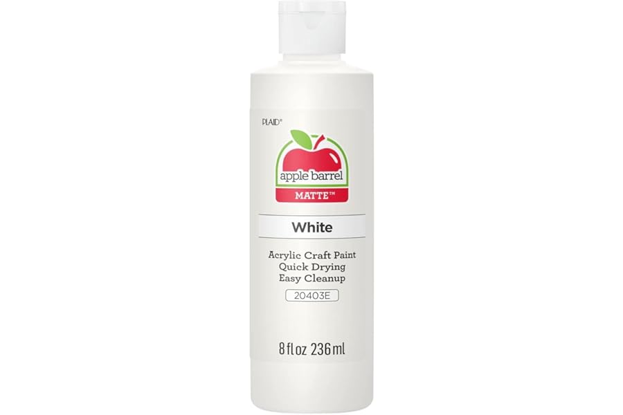Apple Barrel Acrylic Paint in Assorted Colors (8 Ounce), 20403 White