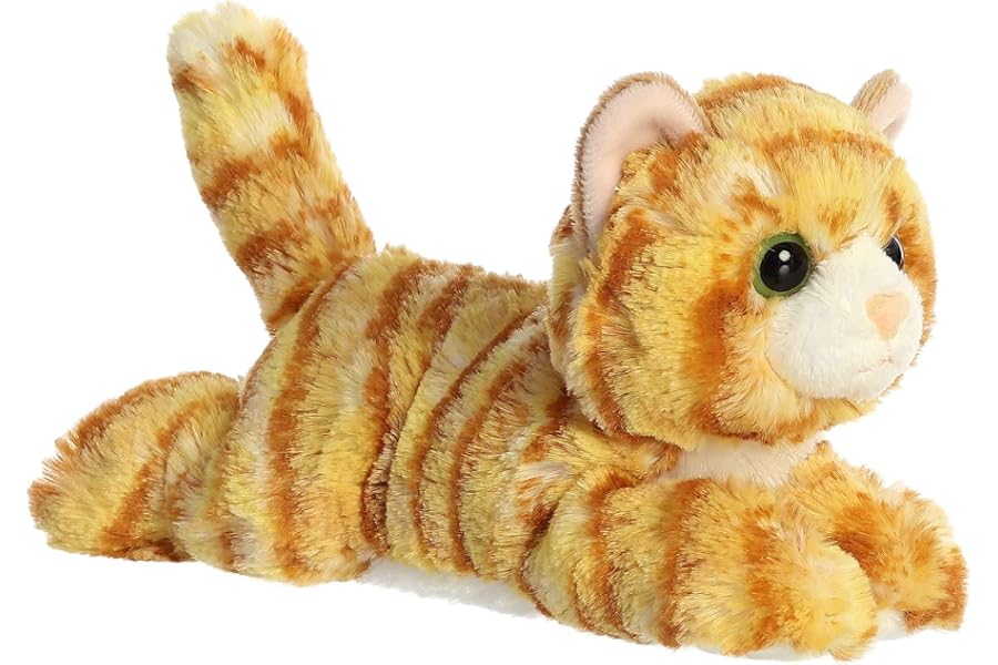 Aurora® Adorable Mini Flopsie™ Ginger Cat™ Stuffed Animal - Mini Companions Ready for Playful Adventures - for Kids All Ages, Toddlers, Adults, and Families - Orange 8 Inches