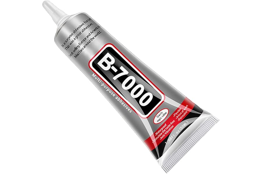 B7000 Jewelry Glue for Making, FITTDYHE 1PCS 50ML/1.69 fl oz Clear Adhesive for Rhinestone, Fabric, Multipurpose Super B-7000 for Phone Repair, Nail Art, Wood, Glass, Charms