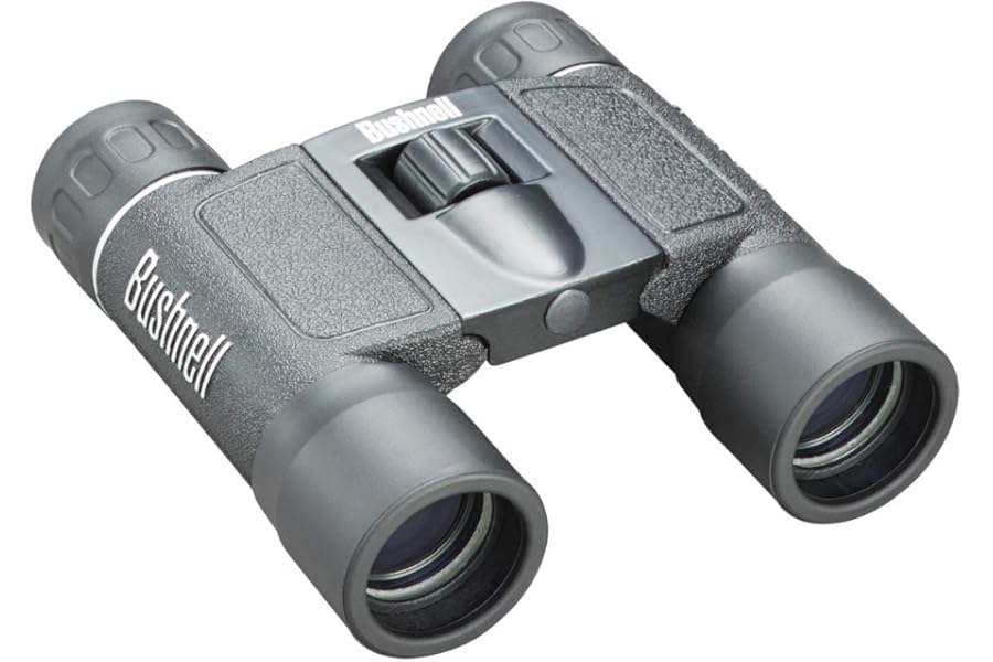 Bushnell 132516 Powerview 10x25 Compact Folding Roof Prism Binocular (Black)