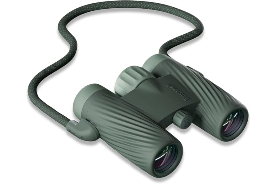 Bushnell A1 10x25 Compact Binoculars for Adults & Kids, Waterproof, Fogproof, 10X Magnification, Fully Multi-Coated Lenses & Rubber Armor - Cilantro Green
