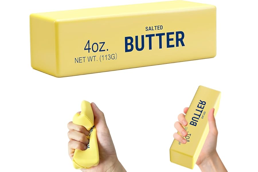 Butter Squishy, Squeeze Toys, Squishy Butter, Realistic Butter Stick Soft Squeeze Toys (Butter-1PCS)