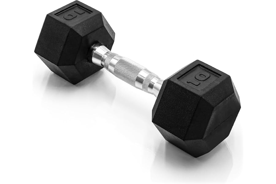 CAP Barbell Coated Hex Dumbbell Weight - Single | 10-120 lbs | Multiple Options