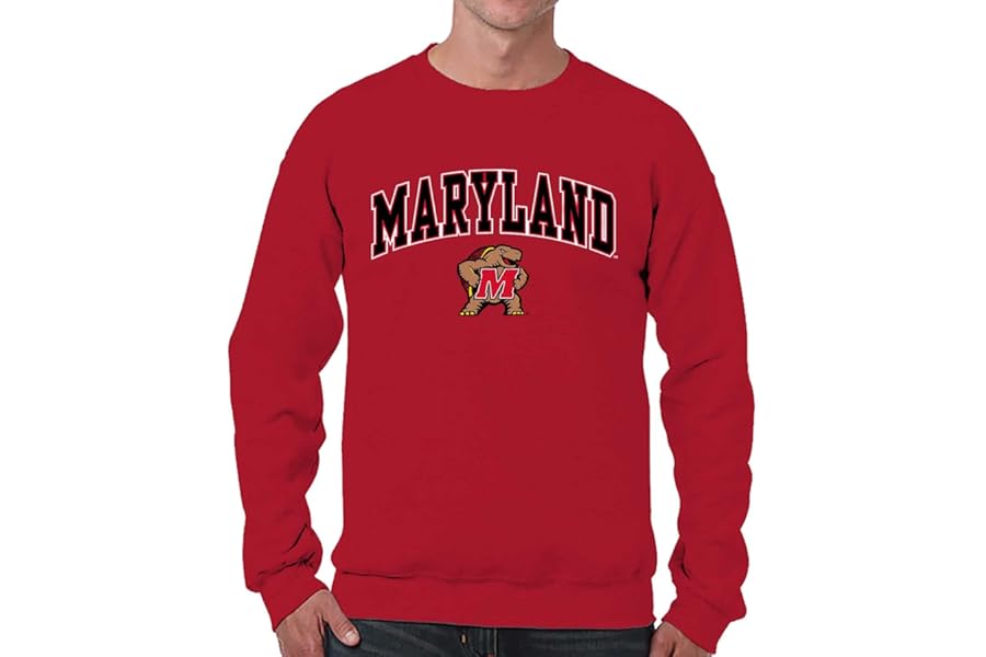 Campus Colors NCAA Adult Arch & Logo Soft Style Gameday Crewneck Sweatshirt - Officially Licensed Product