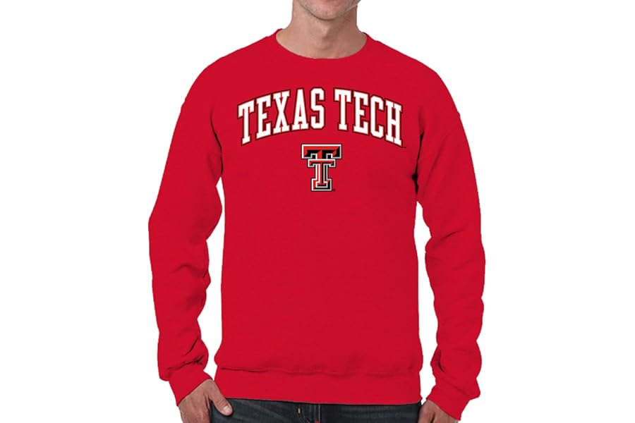 Campus Colors NCAA Adult Arch & Logo Soft Style Gameday Crewneck Sweatshirt - Officially Licensed Product