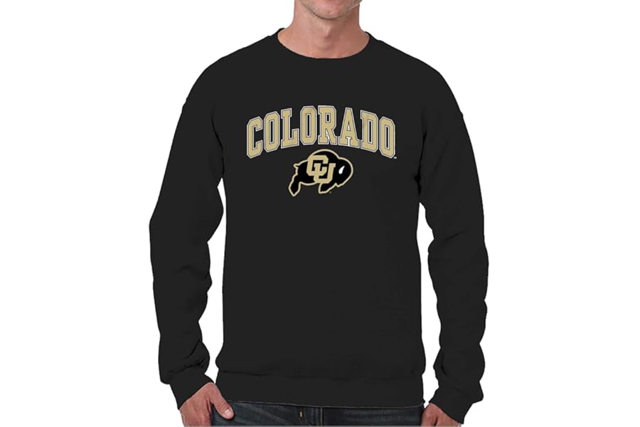 Campus Colors NCAA Adult Arch & Logo Soft Style Gameday Crewneck Sweatshirt - Officially Licensed Product