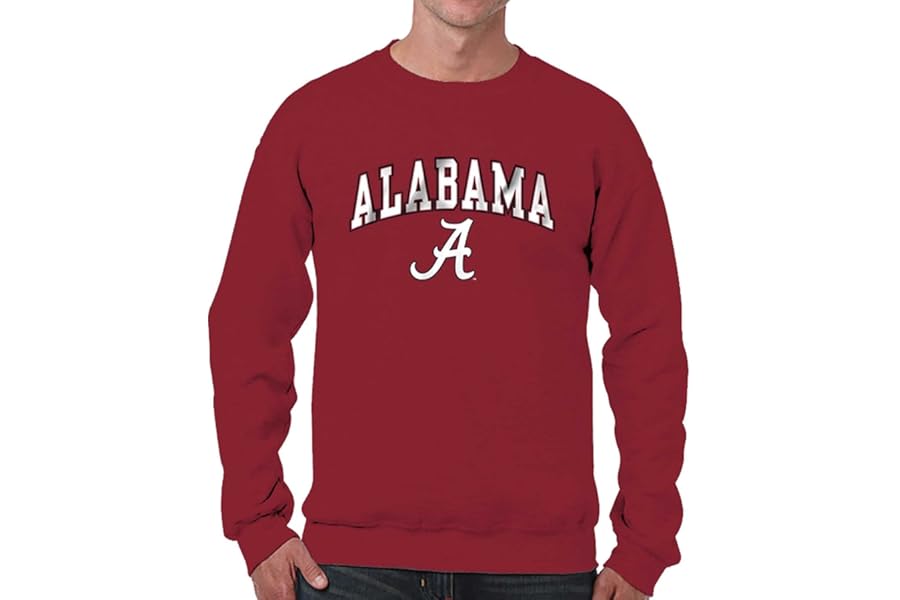 Campus Colors NCAA Adult Arch & Logo Soft Style Gameday Crewneck Sweatshirt - Officially Licensed Product