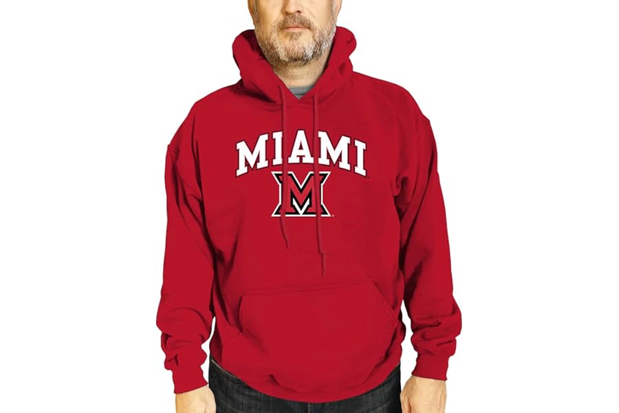 Campus Colors NCAA Adult Arch & Logo Soft Style Gameday Hooded Sweatshirt - Officially Licensed Product