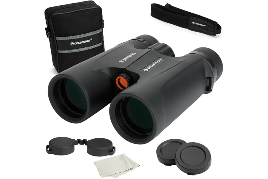 Celestron - Outland X 8x42 Binoculars – Ideal for Birding and Outdoors – 42mm Objective Lenses – Wide 7° Field of View – BaK-4 Prisms – Multi-Coated – Waterproof and Fogproof