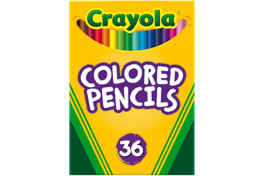 Crayola Colored Pencils (36ct), Kids Pencil Set, Pre-Sharpened Coloring Book Pencils for Kids & Adults, Arts & Crafts Supplies, Coloring Gift, Ages 3+