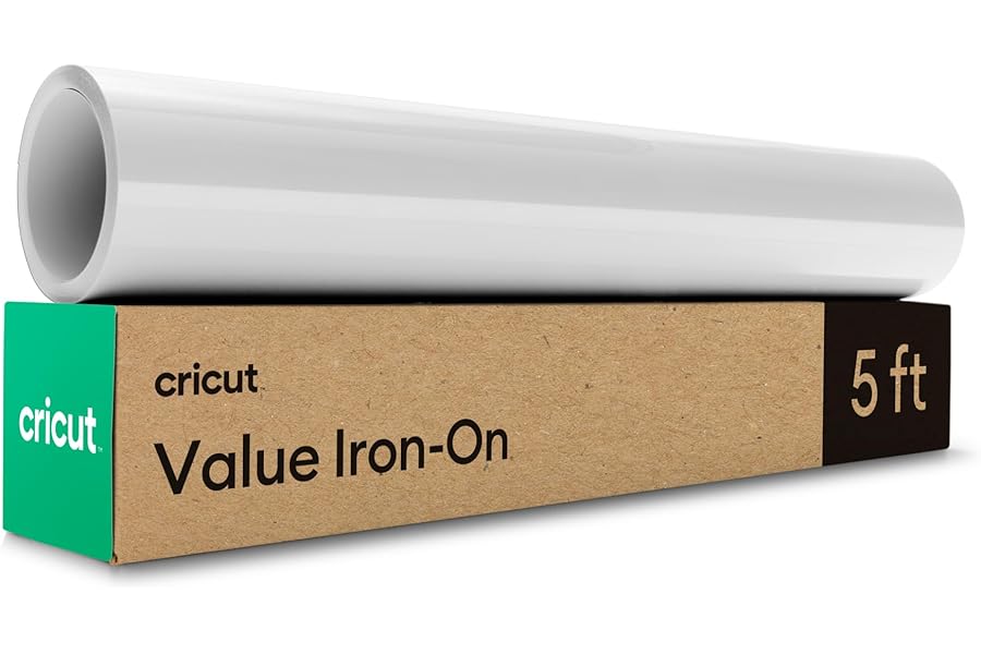Cricut® Value Iron-On, White (12 in x 5 ft)- HTV Heat Transfer Vinyl