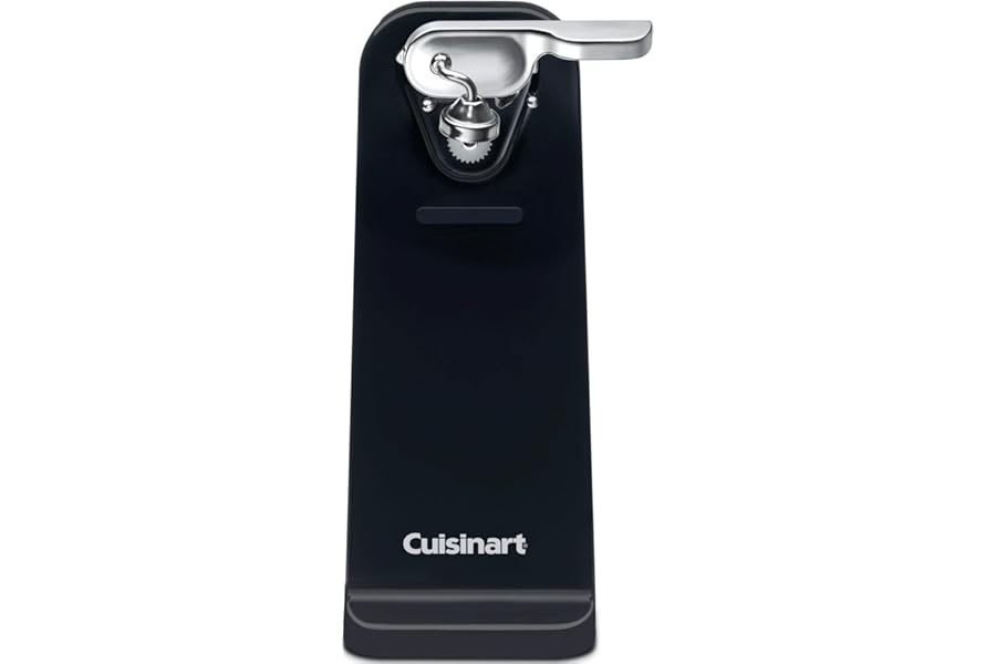Cuisinart Can Opener with One-Touch Operation, Electric Can Opener for Kitchen Including Magnetic Lid Holder, Automatic Can Opener with Easy Clean Design and Nonslip Base, Black, CCO-50BKN