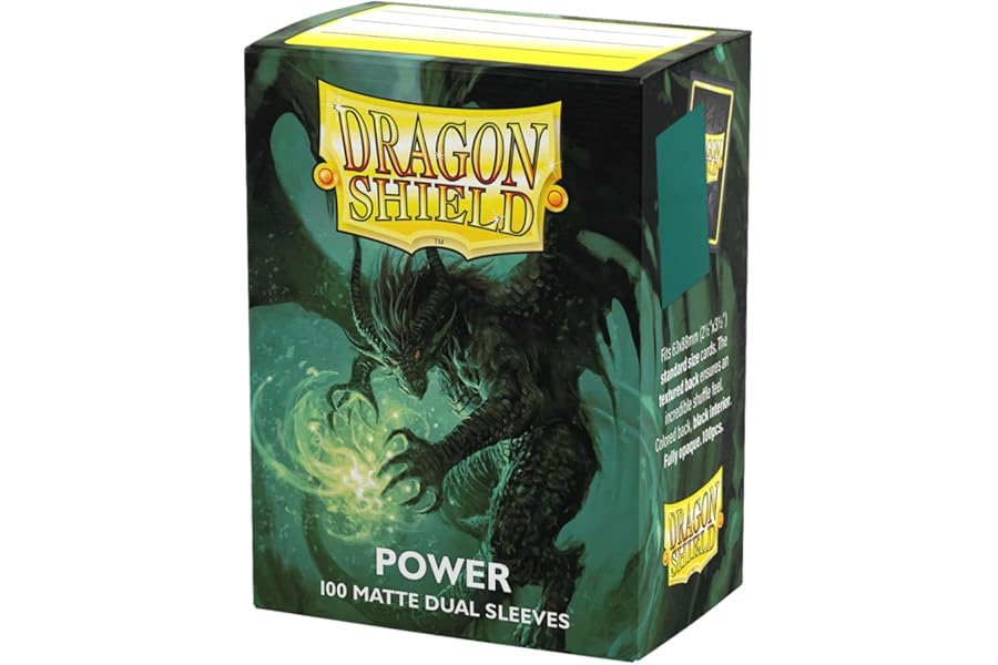 Dragon Shield | Matte Dual Standard Size Card Sleeves | 100 CT - Smooth & Tough Premium TCG Sleeves - Compatible with Pokemon, Flesh & Blood, One Piece & Magic the Gathering | Power