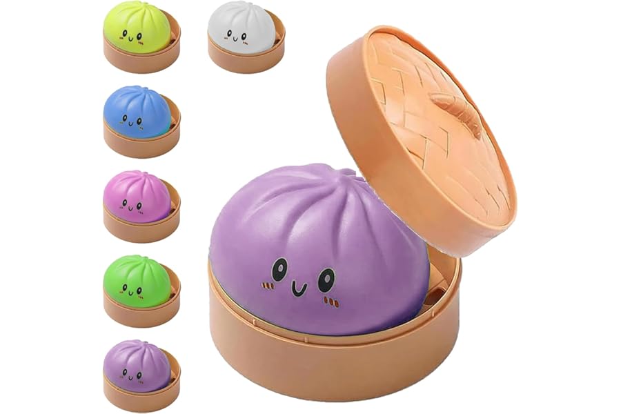 Dumplings Squishy Mystery Mini Dumplings Squishy Stress Balls Fidget Sensory Toy Soft Squeeze Decompression Dough