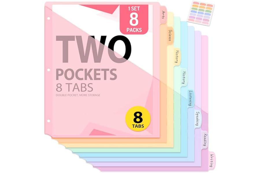 FAOGO 8 Count Dividers with Two Pockets, High Power Handheld 6-in-1 Mini for Home 1