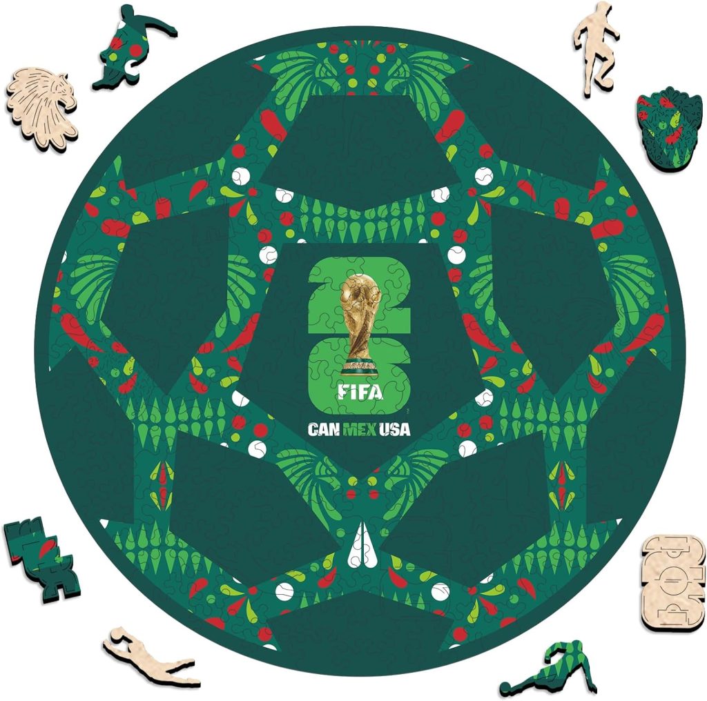 FIFA Mexico Ball-Wooden Puzzle for Adult, 200 Pieces Irregular Shape Puzzle, 5MM Thick, Creative Collectible Gift Fans, Officially Licensed Product, 10 * 10" : Sports & Outdoors