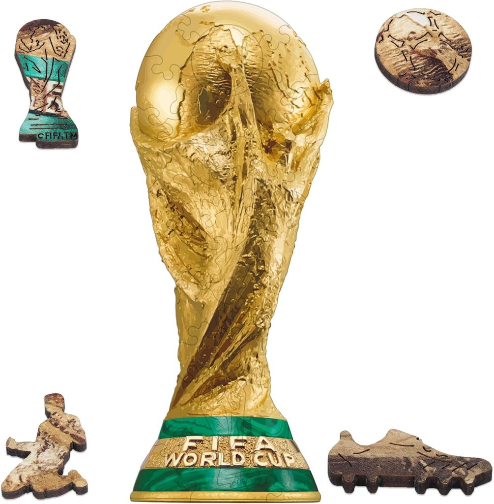 FIFA World Cup 2026 Edition Trophy 26PCS Wooden Pocket Puzzle : Toys & Games
