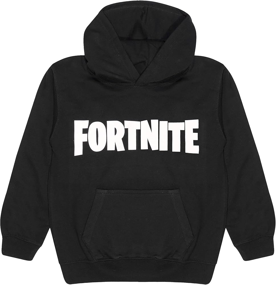 FORTNITE Text Logo Pullover Hoodie, Kids, 7-15 Years, Black, Official Merchandise : Clothing, Shoes & Jewelry