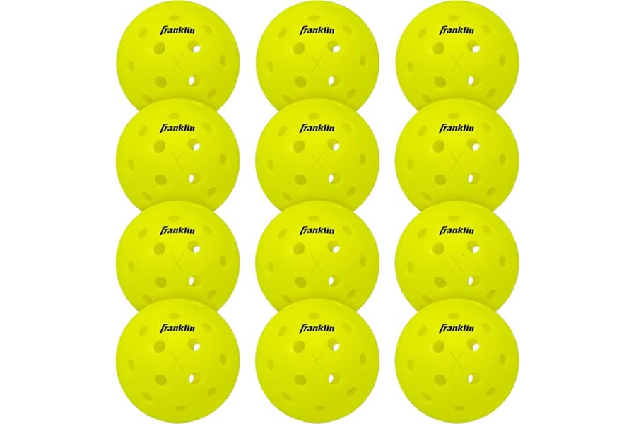 Franklin Sports X-40 Outdoor Pickleballs - Official Ball of USA Pickleball, APP Tour + US Open - Regulation Size