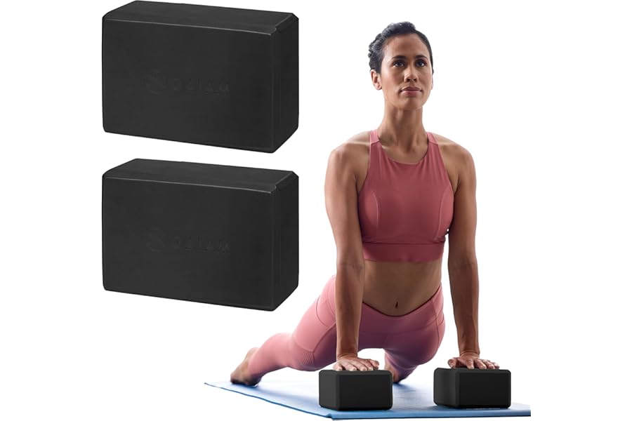 Gaiam Yoga Block - Supportive Latex-Free Eva Foam - Soft Non-Slip Surface with Beveled Edges for Yoga, Pilates, Meditation