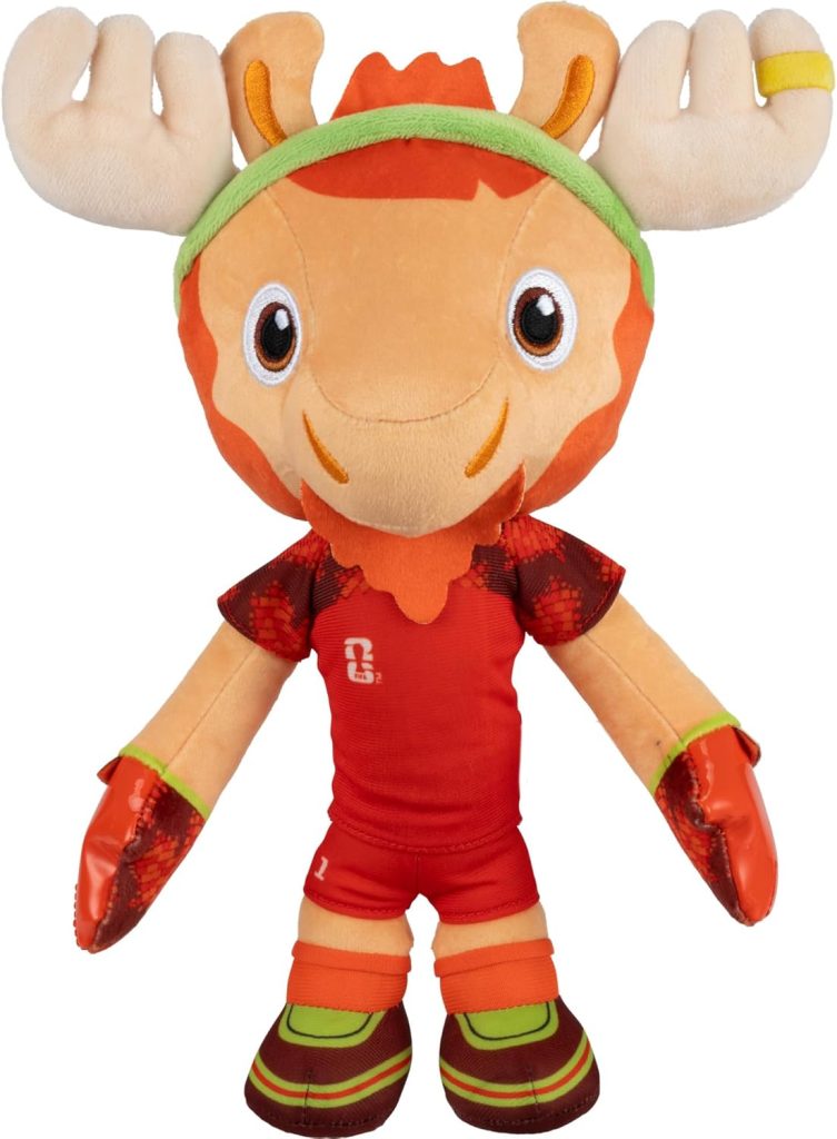 Jazwares FIFA® World Cup 2026 Canada 8-Inch Plush - Official Maple™ the Moose Mascot with Red Uniform, Soft Collectible Toy for Fans - Ages 3+ : Toys & Games