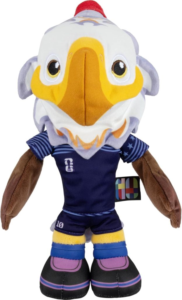 Jazwares FIFA® World Cup 2026 USA 8-Inch Plush - Official Clutch™ Bald Eagle Mascot with Blue Uniform, Soft Collectible Toy for Fans - Ages 3+ : Toys & Games
