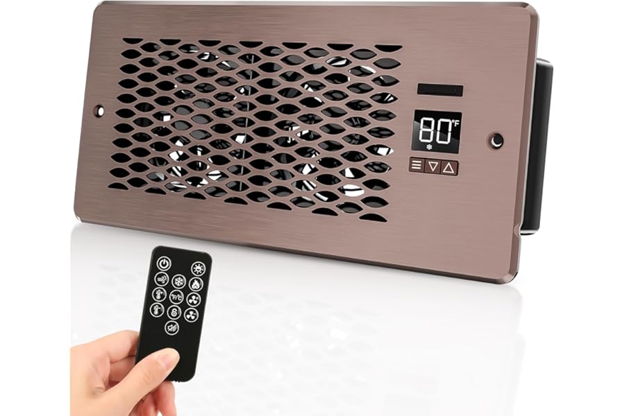 KHEOED Built-in Register Booster Fan with Cover for Air Heat Vent with Fan,Fits 4"x10" Duct/Ceiling/Floor Vents, Improves AC