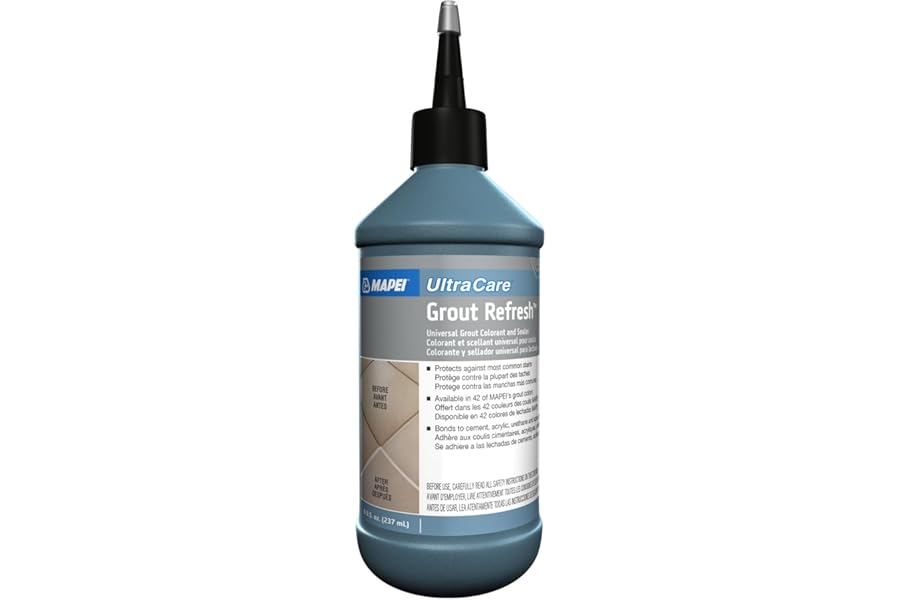 MAPEI UltraCare Grout Refresh, Universal Grout Colorant & Sealer, 8 oz Bottle – Easy Grout Restoration & Protection, 5093 Warm Gray