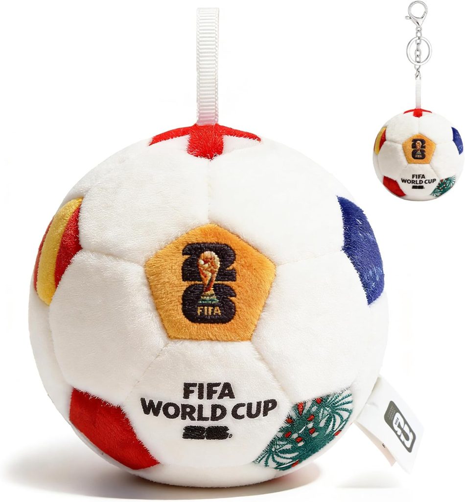 MESUCA FIFA World Cup 2026 Official Edition Mini Soccer Ball Plush Keychain Pillow, 4.72" Soccer Plush Toy Backpack Charm, Kids Gift, World Cup 2026 Merchandise : Toys & Games