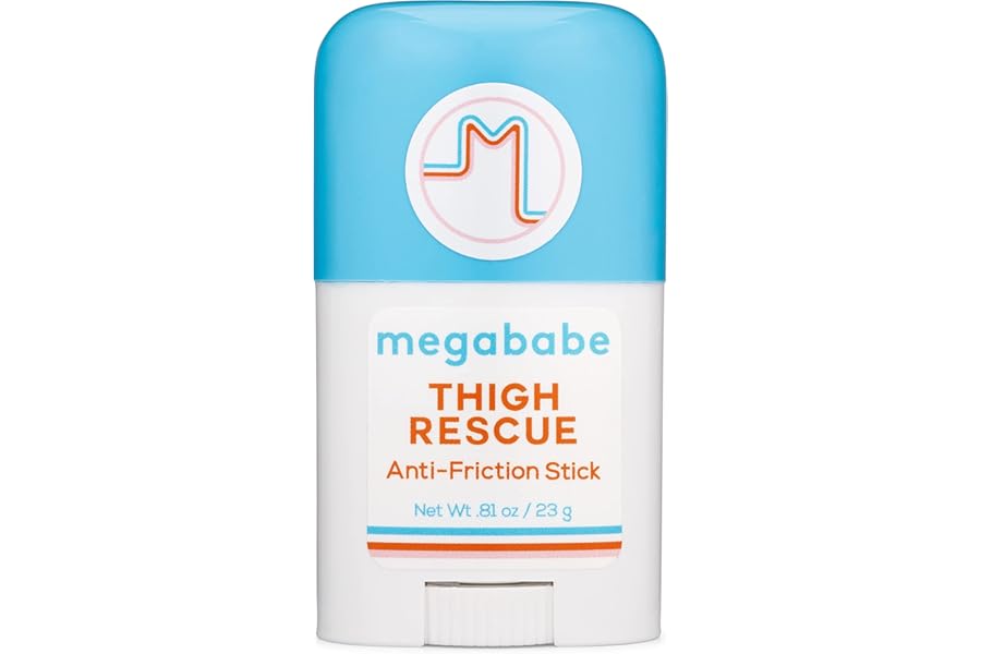 Megababe Thigh Rescue Anti-Chafe Stick Mini | Travel size, great for on-the-go | Prevents skin chafe & irritation | Thighs, arms, bra-lines & more