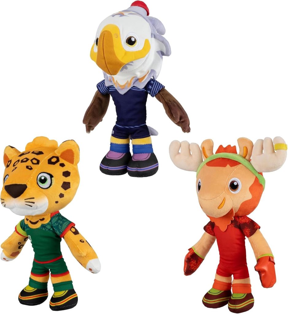MyReiDo 2026 World Cup Mascots Maple Zayu Clutch Plush Toys Set, 8-12 Inch Soft Mascot Dolls, Gift for Fans, World Cup Merchandise（3PCS : Toys & Games