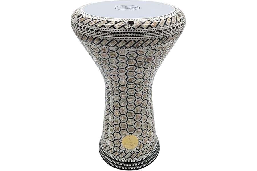 New! Gawharet El Fan Classic 17" Mother of Pearl Darbuka Drum Percussion (Legend)