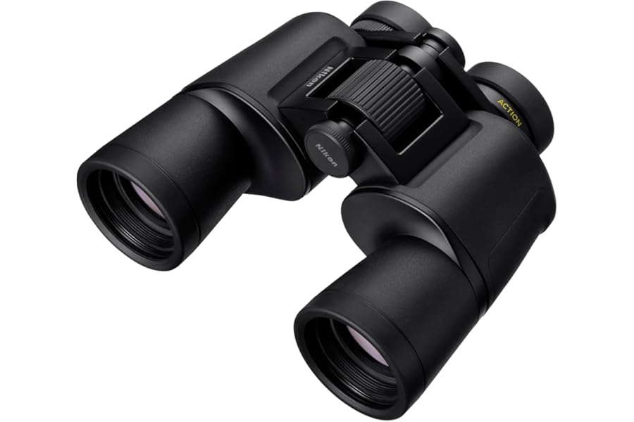 Nikon Action 10x42 Binocular | Multilayer-Coated Nikon Optics, Bright, Wide View, 10x Power, Turn-and-Slide Adjustable eyecups and Tripod-Ready Porro-Prism Design