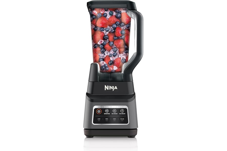 Ninja Professional Plus Blender | Max Power Smoothie Blender, Ice Cream Maker, Frozen Drink Mixer & Margarita Machine | 3 Auto IQ™ Presets, 1400 W, 72oz Total Crushing Pitcher | Dark Grey, BN701