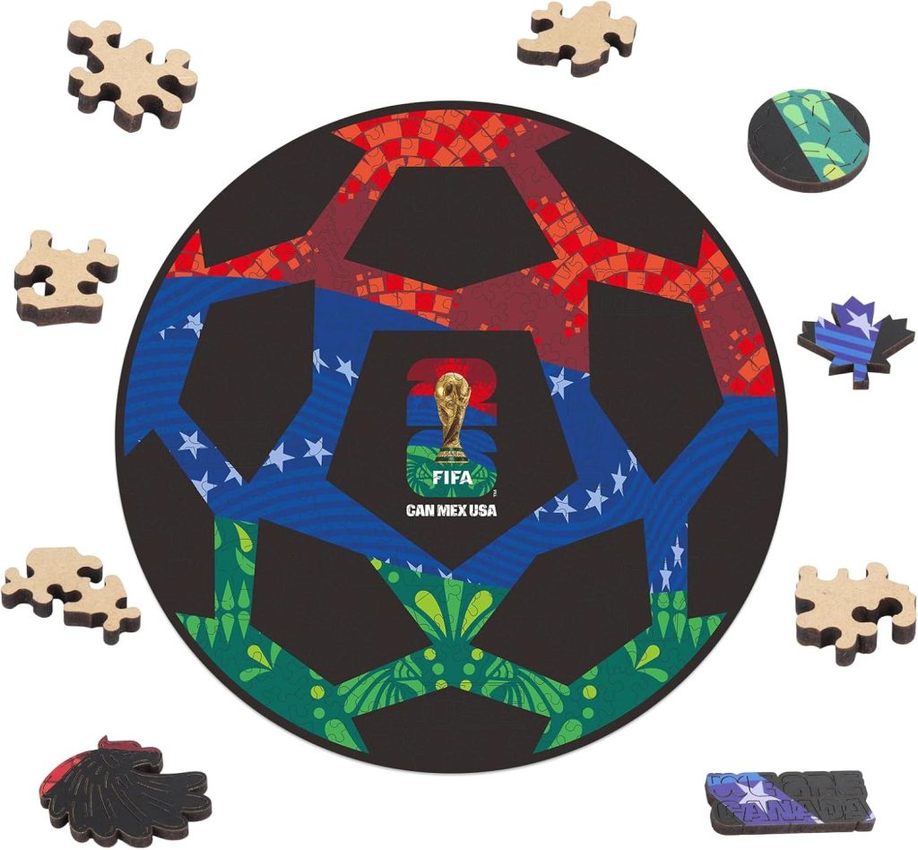 Official FIFA World Cup 2026 Edition Football Puzzle for Adults, 200 Pieces Unique Jigsaw Puzzles Soccer Fans Collectible, Officially Licensed Product 11.8 X 11.8 Inch : Sports & Outdoors