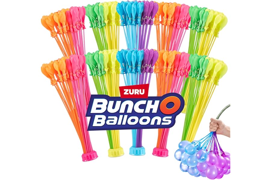 Original Bunch O Balloons Tropical Party 330+ Rapid-Filling Self-Sealing Water Balloons (Amazon Exclusive 10 count, pack of 1) by ZURU Water Balloon for the Whole Family, Kids, Teens and Adults