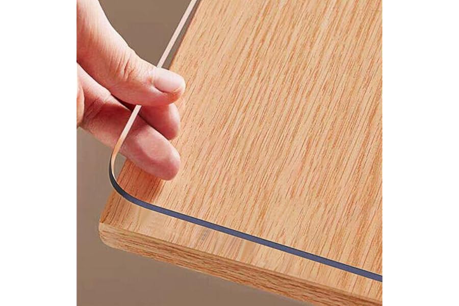 OstepDecor Clear Table Protector 36 x 60 Inch, 1.5mm Thick Plastic Table Cover, Waterproof PVC Clear Table Cover Protector, Desk Mat Writing Desk Pad for Desktop, Coffee & Dining Room Tabletop
