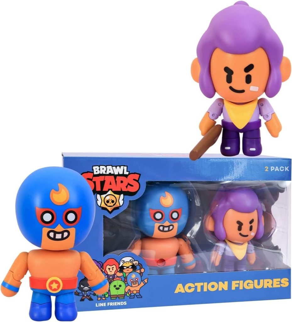 P.M.I. Brawl Stars Action Figures | Two of Four 6.5-Inch-Tall Collectibles | Brawl Stars Toys, Gift for Video Gamer | Poco and Bo | Officially Licensed Toy Figure – Articulated Figures