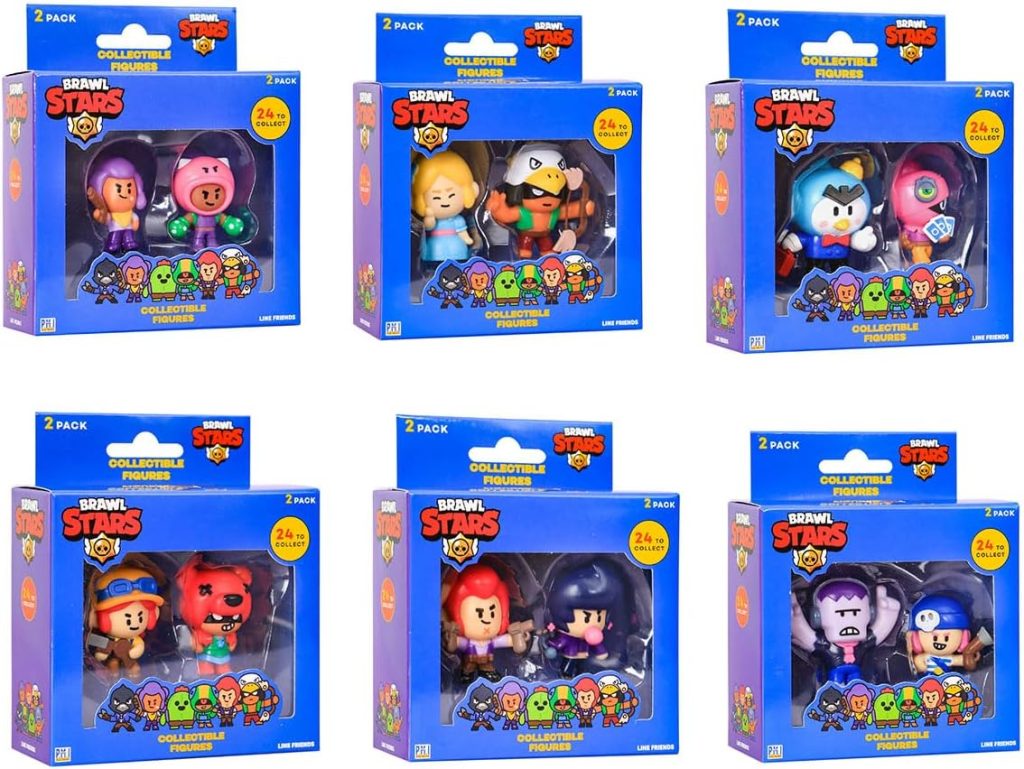 P.M.I. Brawl Stars Collectible Figures - 2 Pack (S1) (Random) (BRW2015) : Toys & Games